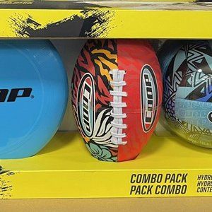 Hydro Football, Volleyball, & Flying Disc 3-Pack Ball Set